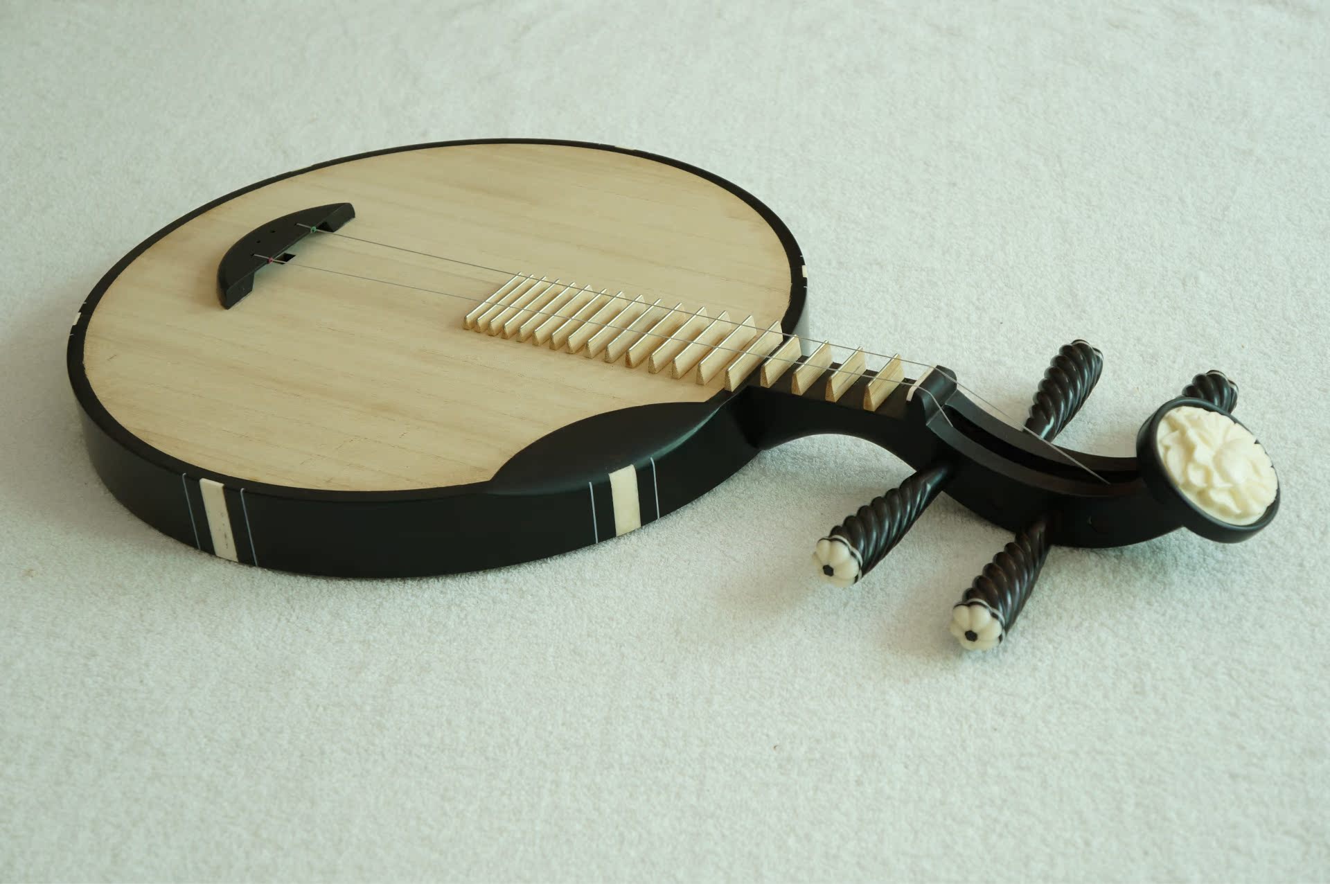 专业黑檀月琴 民族乐器民乐月琴京剧月琴西皮二黄送拨片