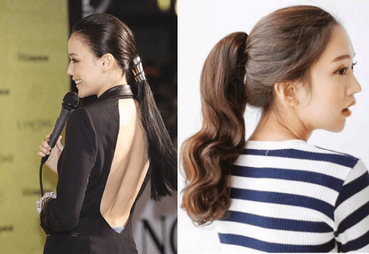 一定要注意,千万不要把马尾扎的太紧了,有些人可能觉得把头发梳整齐