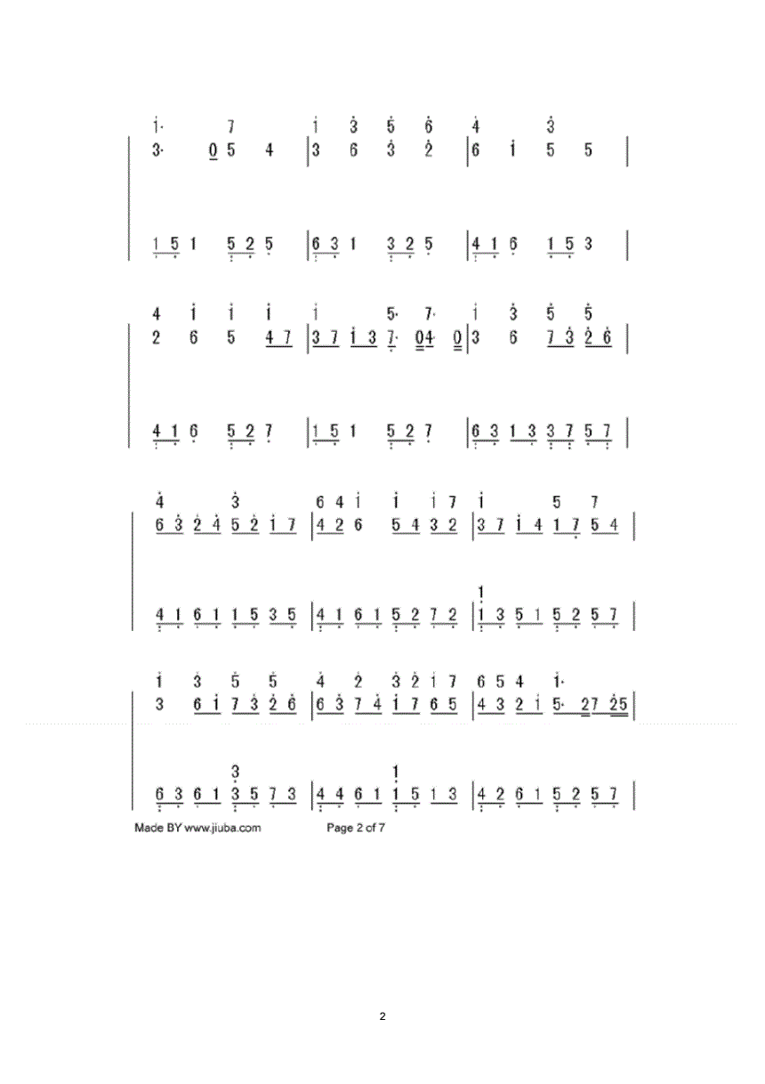 卡农钢琴简谱页双手.pdf