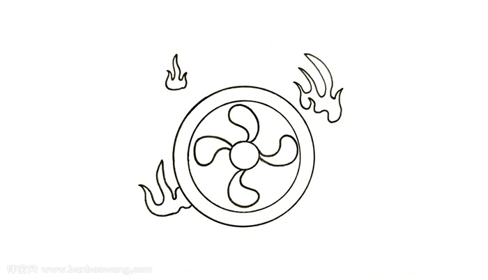 哪吒的风火轮怎么画