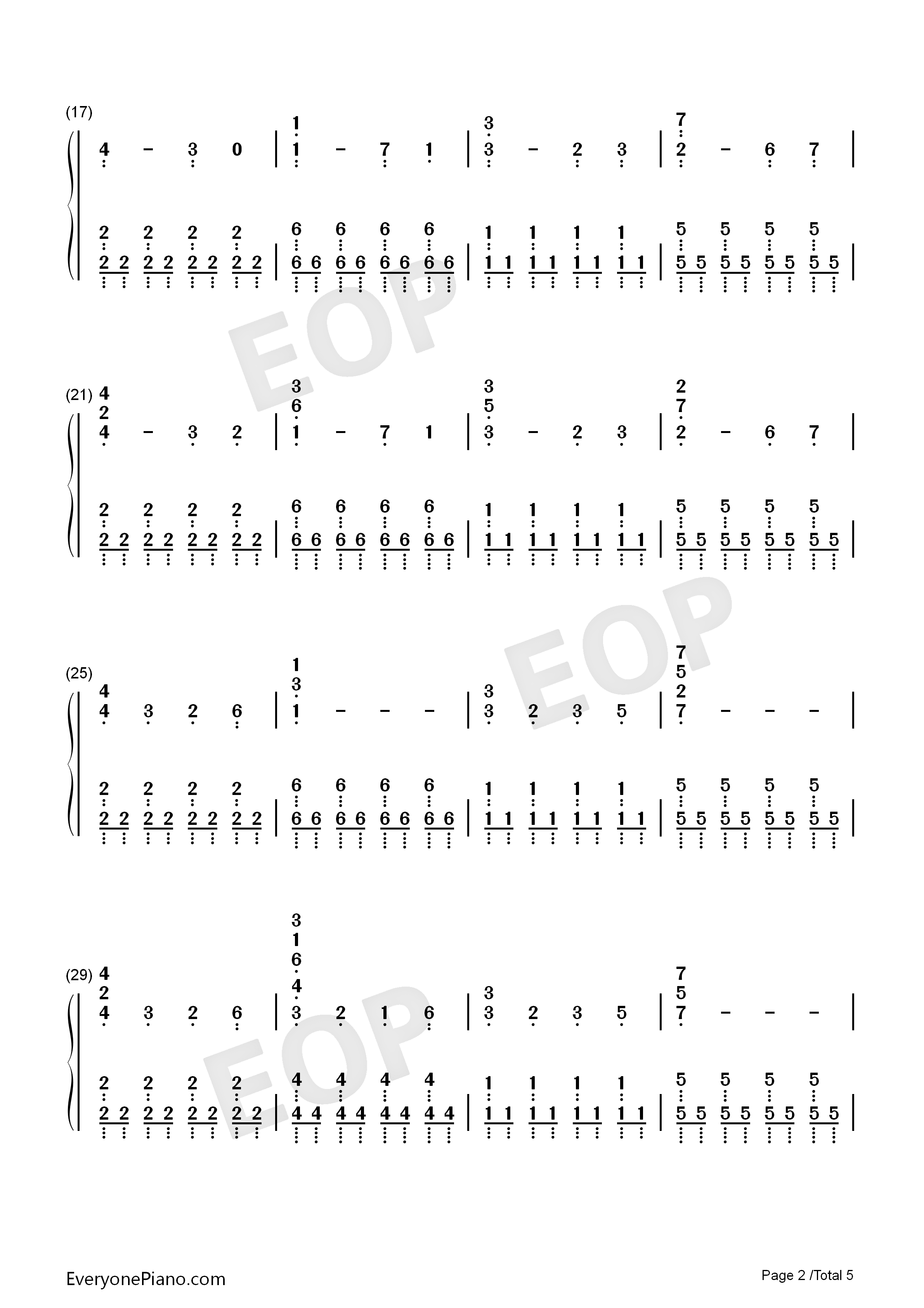 time盗梦空间inceptionost双手简谱预览2
