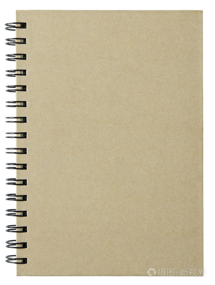 孤立与剪辑的白色背景上的空白笔记本封面