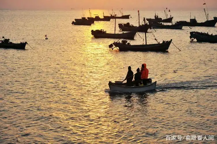 图为青岛西海岸新区顾家岛渔港,渔民出海归来.