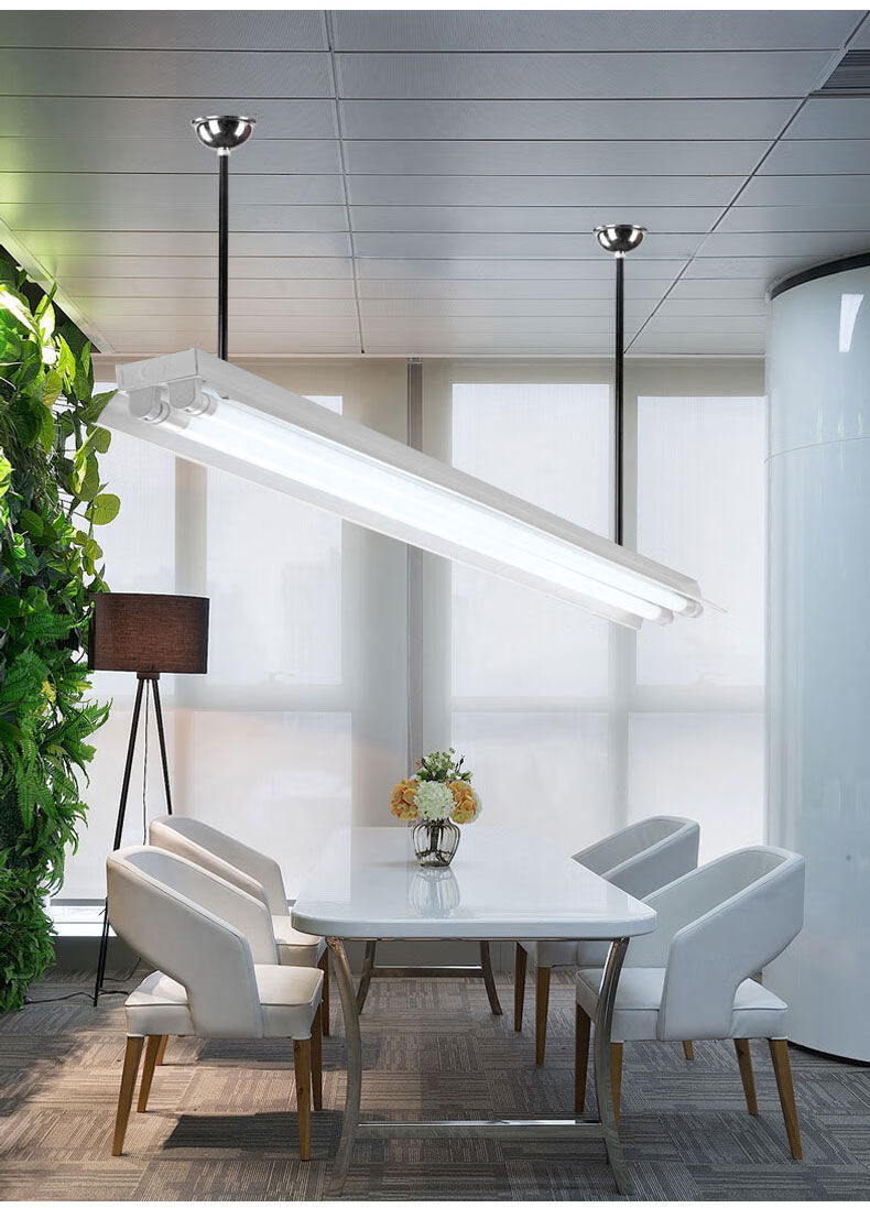 85日光灯吊杆吊链配件含托碗全套荧光灯架铝杆黑白铁杆直销铝款吊杆70