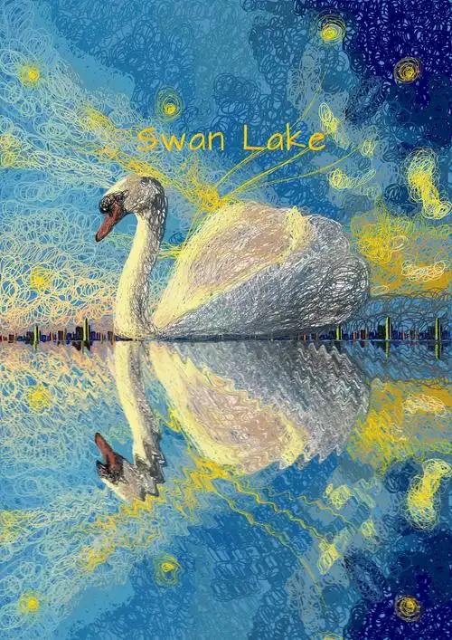 天鹅湖|插画|创作习作|愿晞 - 临摹作品 - 站酷 (zcool)