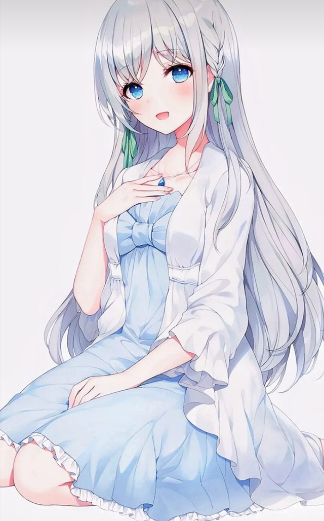 出单蓝发高冷动漫女