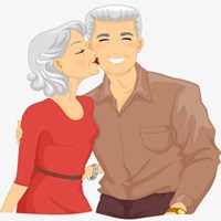 相亲相爱老年图片头像 恩爱老年人情侣头像【点击鼠标右键下载】