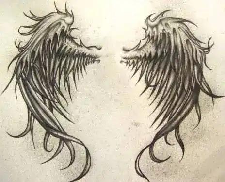 男生后背翅膀纹身图案大全6