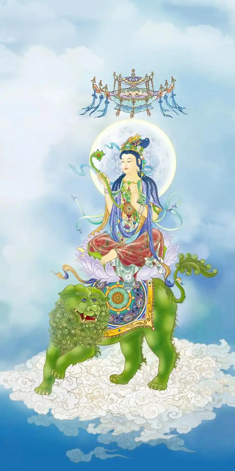 农历四月初四,文殊菩萨圣诞日. 文殊菩萨具足一切智慧,是七佛之师