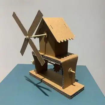 风车diy小风车半成品材料纸板废物利用手工制作玩教具幼儿园亲子作业