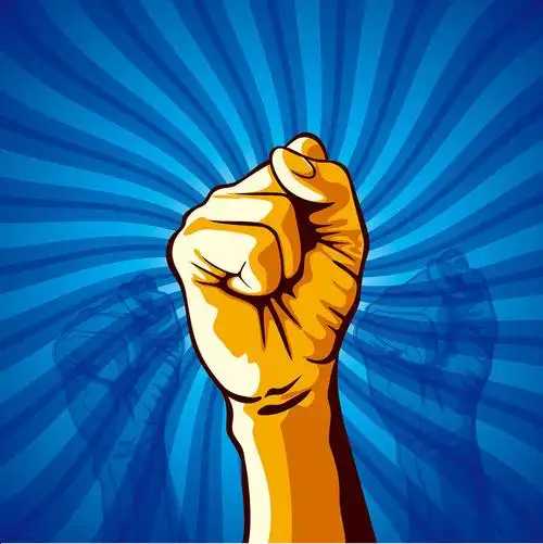 拳头力度图案设计矢量素材