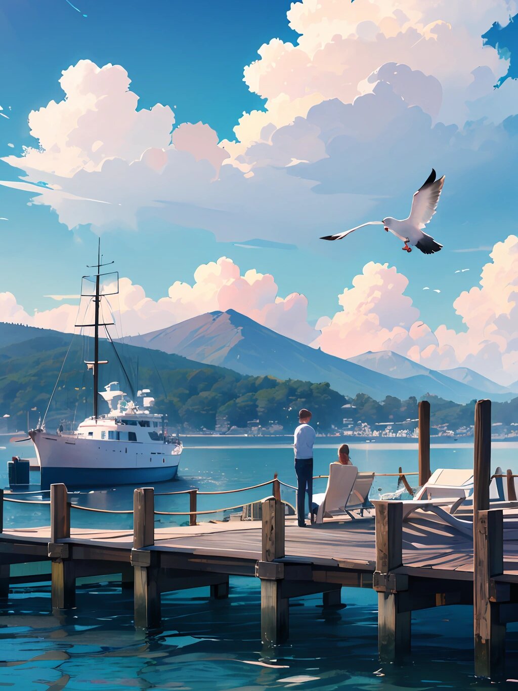 手机壁纸# #iphone壁纸# #二次元# #插画分享# #治愈系风景# #治愈系