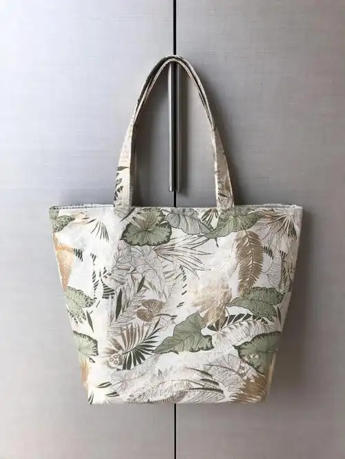 手工布艺束口托特包