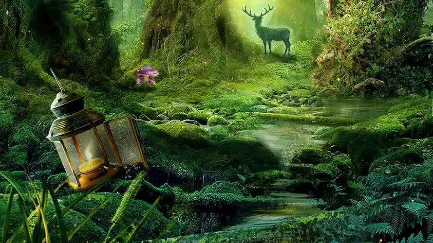 4k梦幻童话梦境中的森林视频背景ae模板森林背景