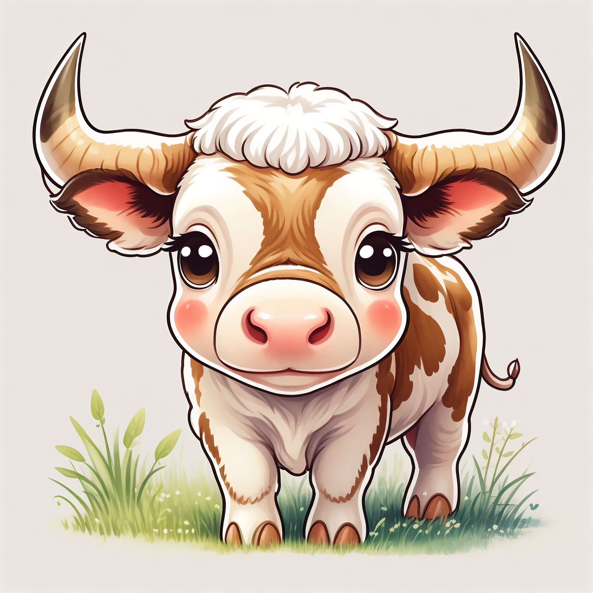 手绘牛牛头像90可爱到冒泡～ 手绘牛牛头像来啦!