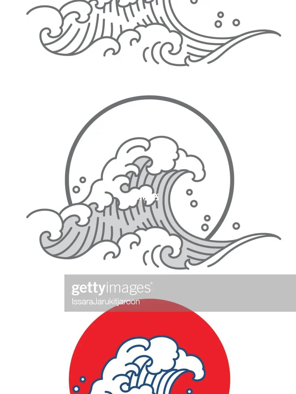 水波纹素材画的好噢