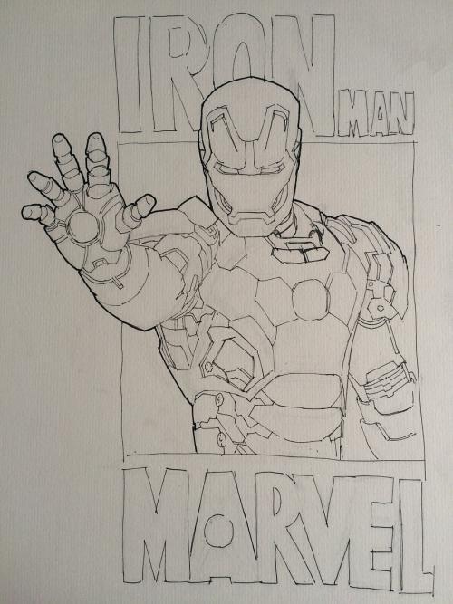 钢铁侠50马克简笔画