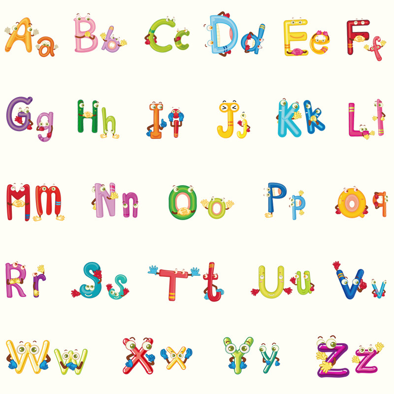 字母贴纸英文26个大小写英语abcd文化墙贴教室儿童学习英语角布置