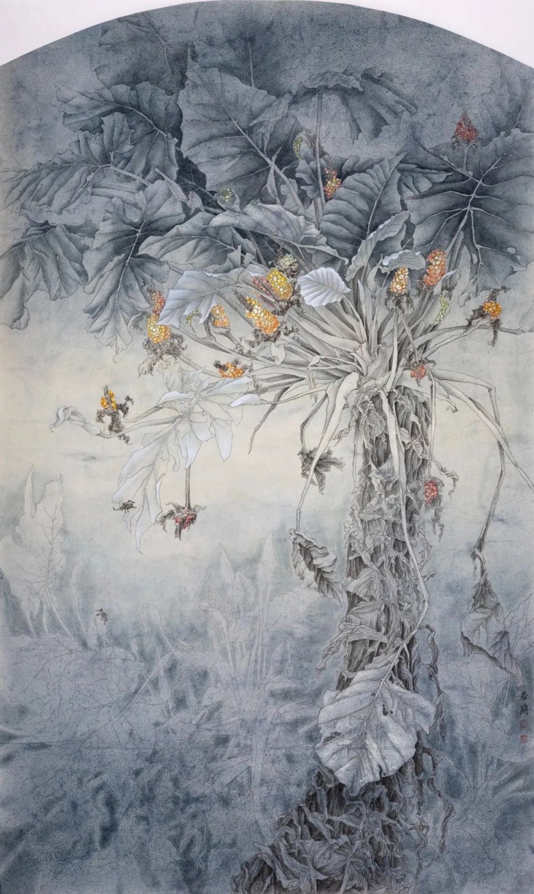 国画名家丨张启兰娴静朦胧的工笔花鸟