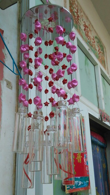 口服液瓶子留着做风铃