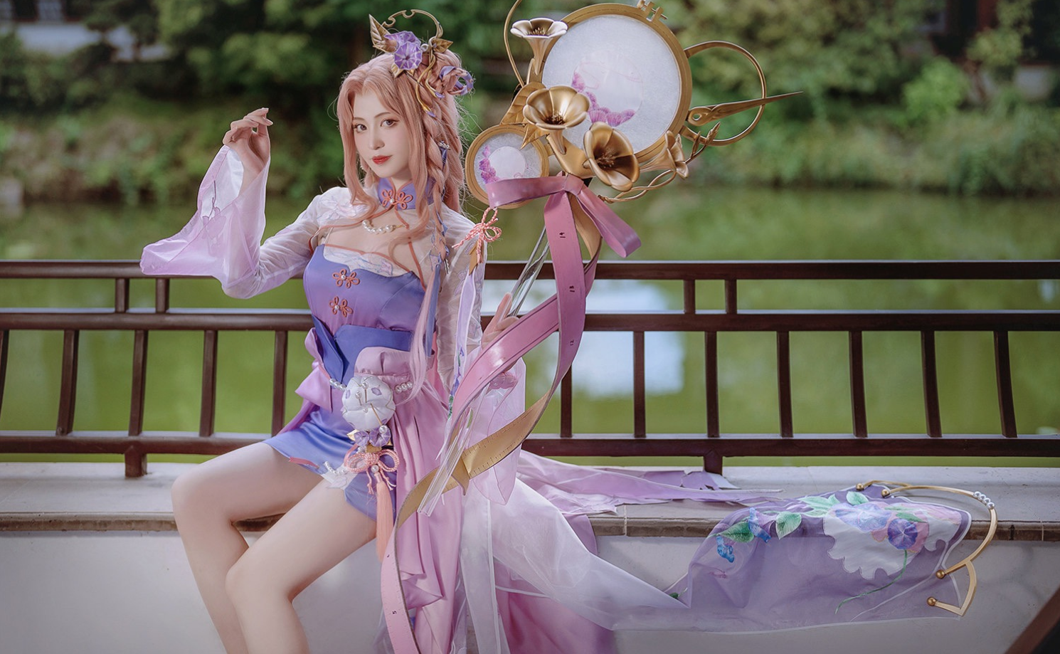 王者荣耀:王昭君-乞巧织情cos,秀色掩今古,荷花羞玉颜