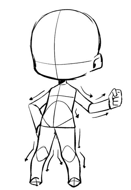 十字辅助线向下画一点看起来更可爱,耳朵的位置也更好认画个圆那么