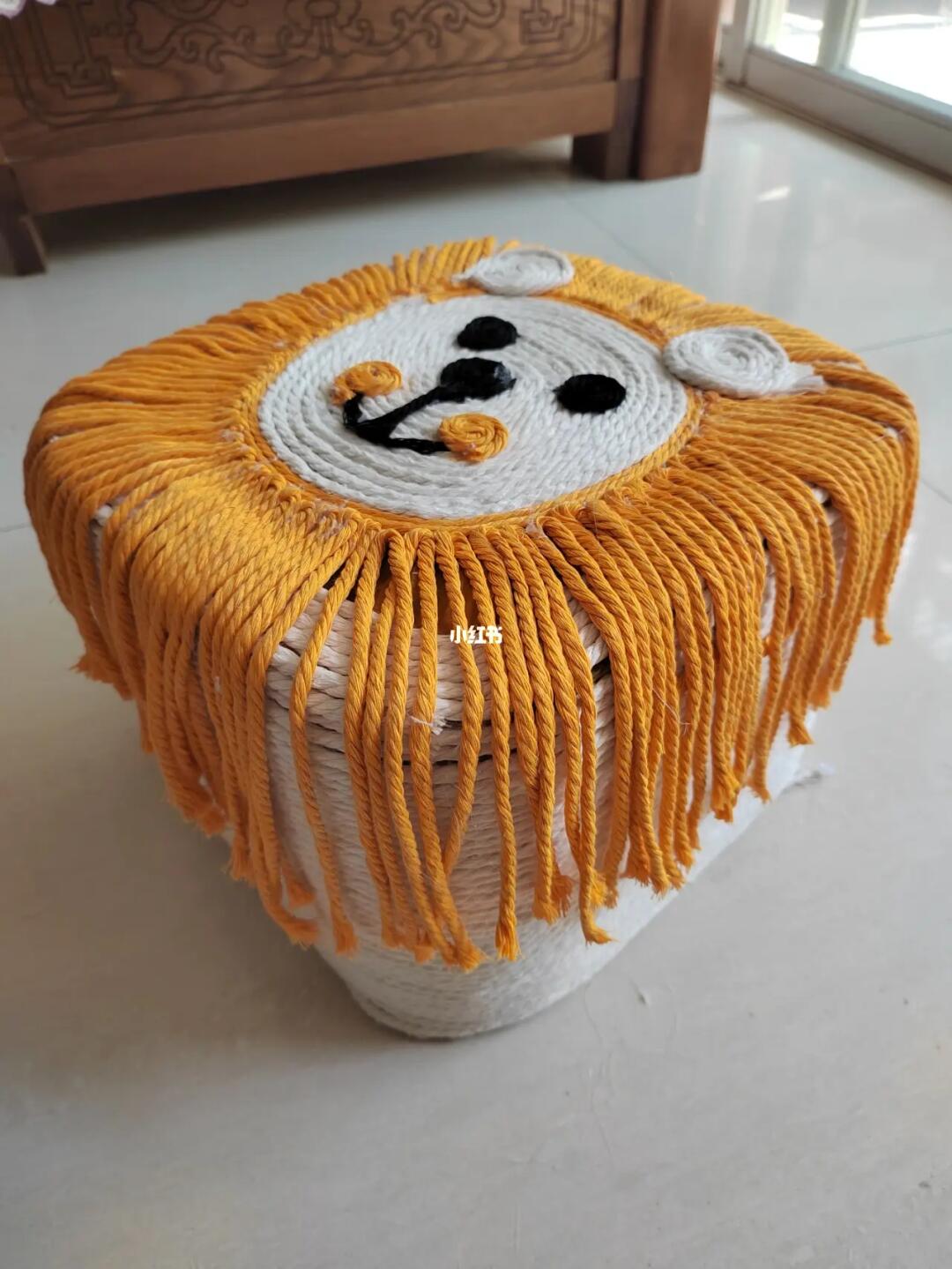 奶粉罐手工,小狮子完成(≧63≦)