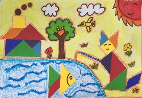 简笔画七巧板手抄报 手抄报模板大全