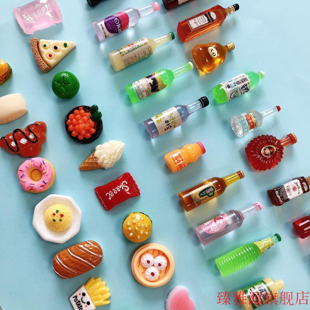 微缩食玩超市小盲袋日本网红迷你食物小零食模型玩具酒瓶饰品 5个瓶子