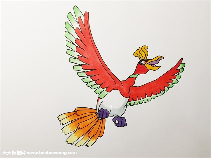 神奇宝贝凤王怎么画