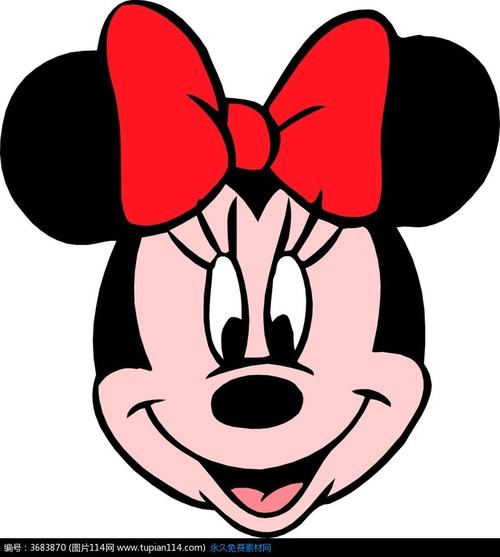 米妮头像简笔画步骤图