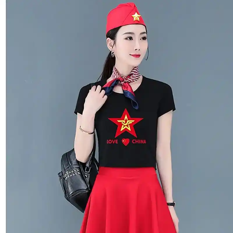 这款水兵舞服装短袖套装真的是太好看了!迷彩元素