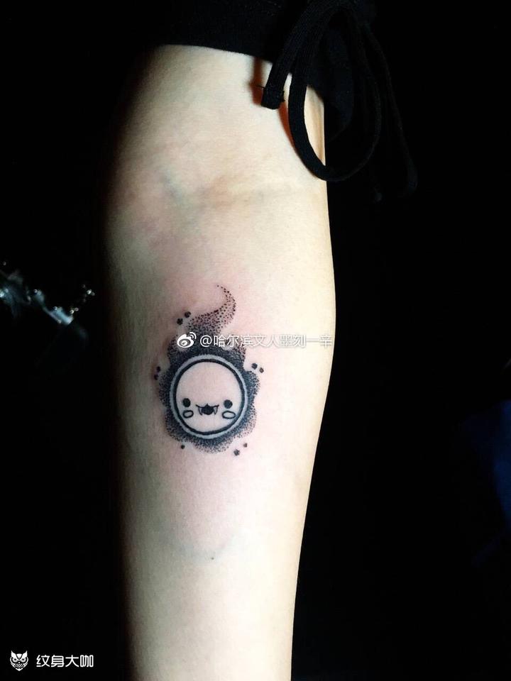 小太阳_纹身图案手稿图片_文人墨刻一辛的纹身作品集