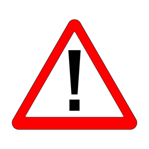 危险的感叹号红色的感叹号标志危险三角道路标志照片