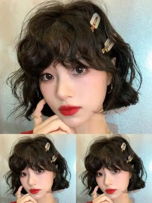 超级显脸小有好打理的木马卷短发定制款