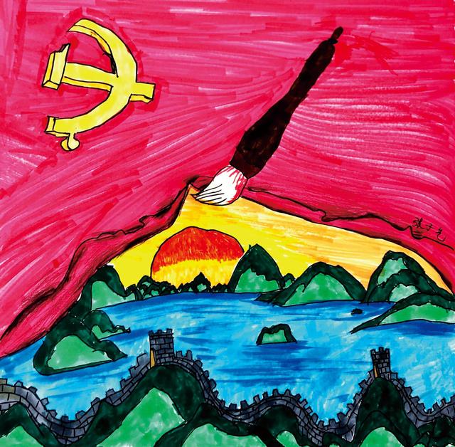 不仅创作出一幅幅带着真情实感,独特视角与绚丽色彩的红色作品;而且