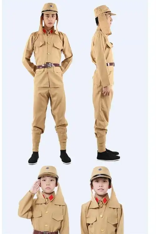 【特卖】新款鬼子服日本衣服成人儿童日本士兵演出服军装快手抗日搞笑
