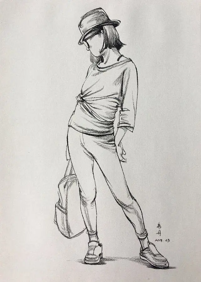 人物速写临摹图片入门大动态速写练起来