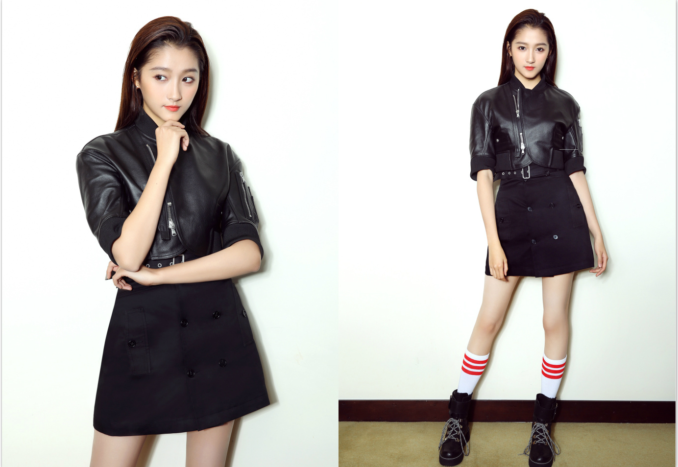 关晓彤性感短裙大秀美腿酒店自拍引热议