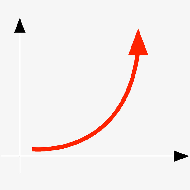 卡通上升箭头涨价的标识psd分层
