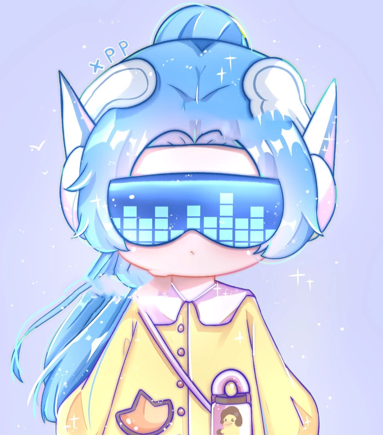 吃鸡火箭少女头像 画的最多的发饰!