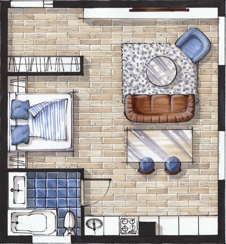 「素材推荐」最新室内设计ps彩屏图平立面家具psd素材|要不要?