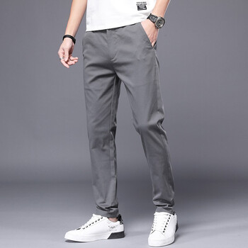 罗蒙 romon 休闲裤男2022夏季裤子男商务休闲裤男宽松直筒裤男士长裤