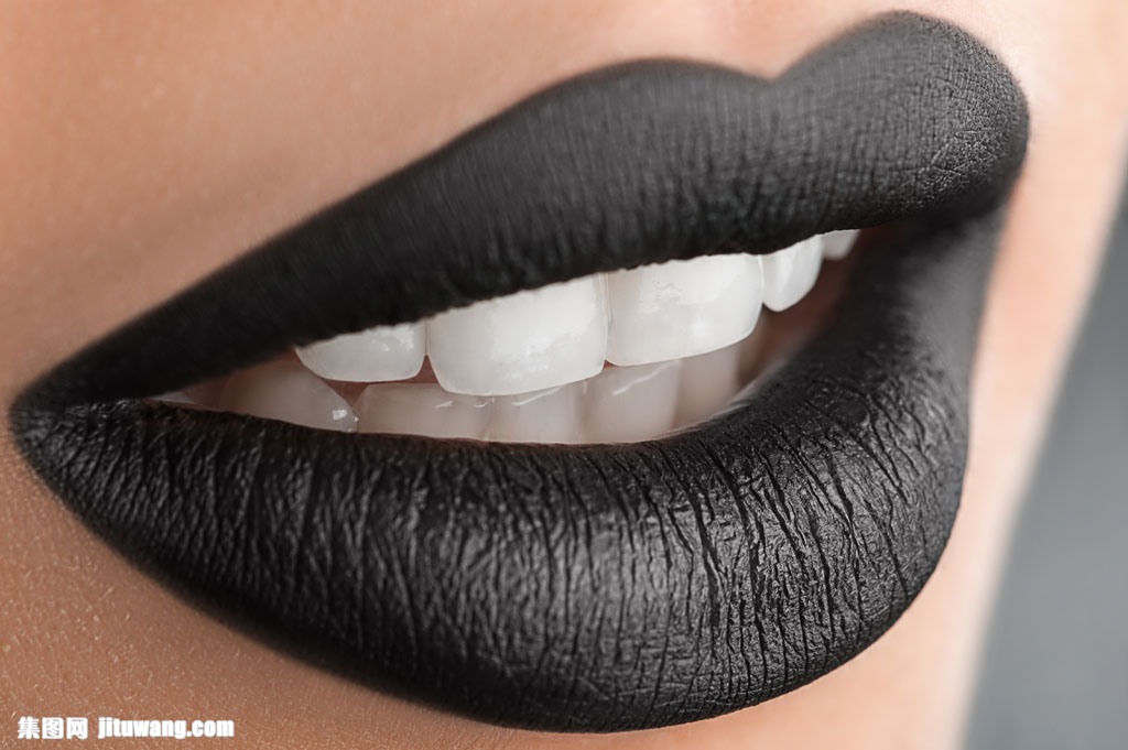 黑色嘴唇摄影