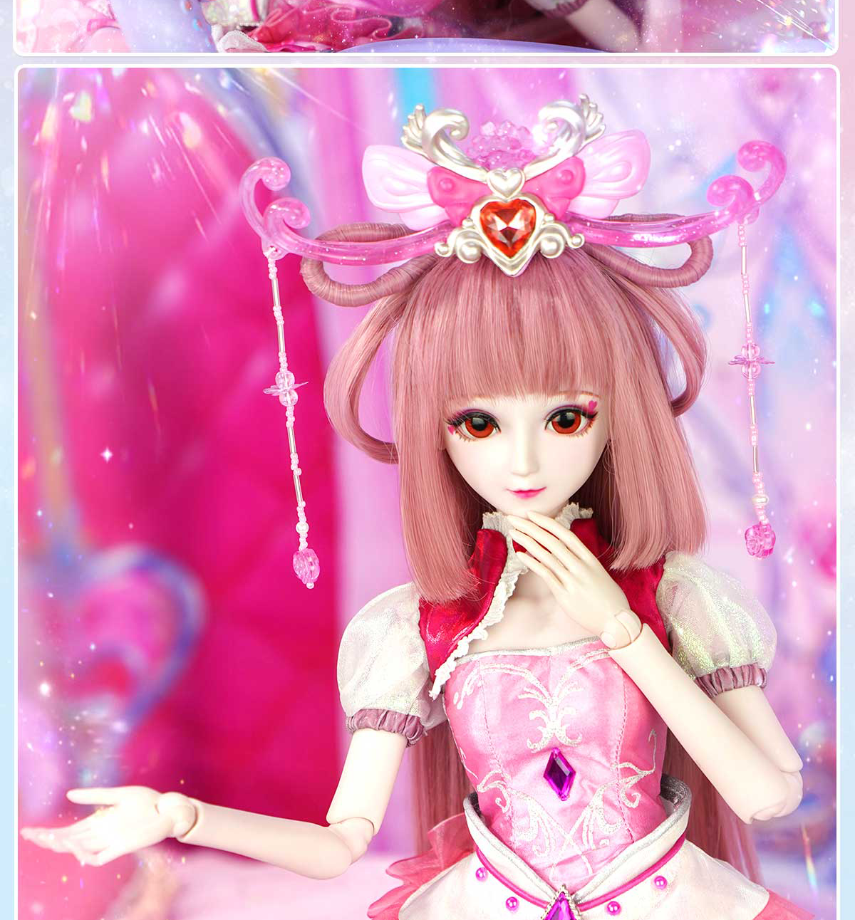 叶罗丽娃娃情公主第9季新品灵犀阁主60厘米娃娃女孩生日礼物 60cm孔雀