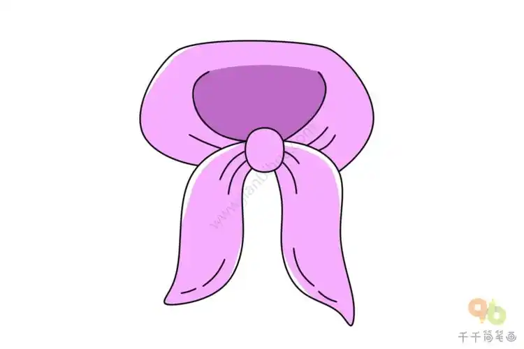 丝巾简笔画图片