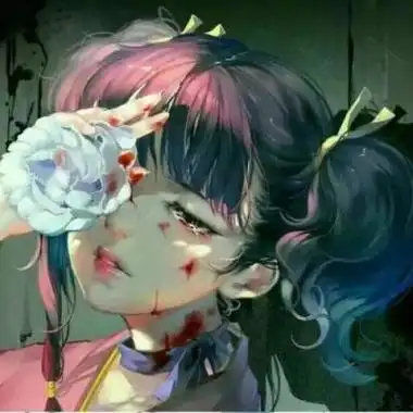 暗黑系头像女图片嘴角流血 女生头像图片大全 -【爱个性】