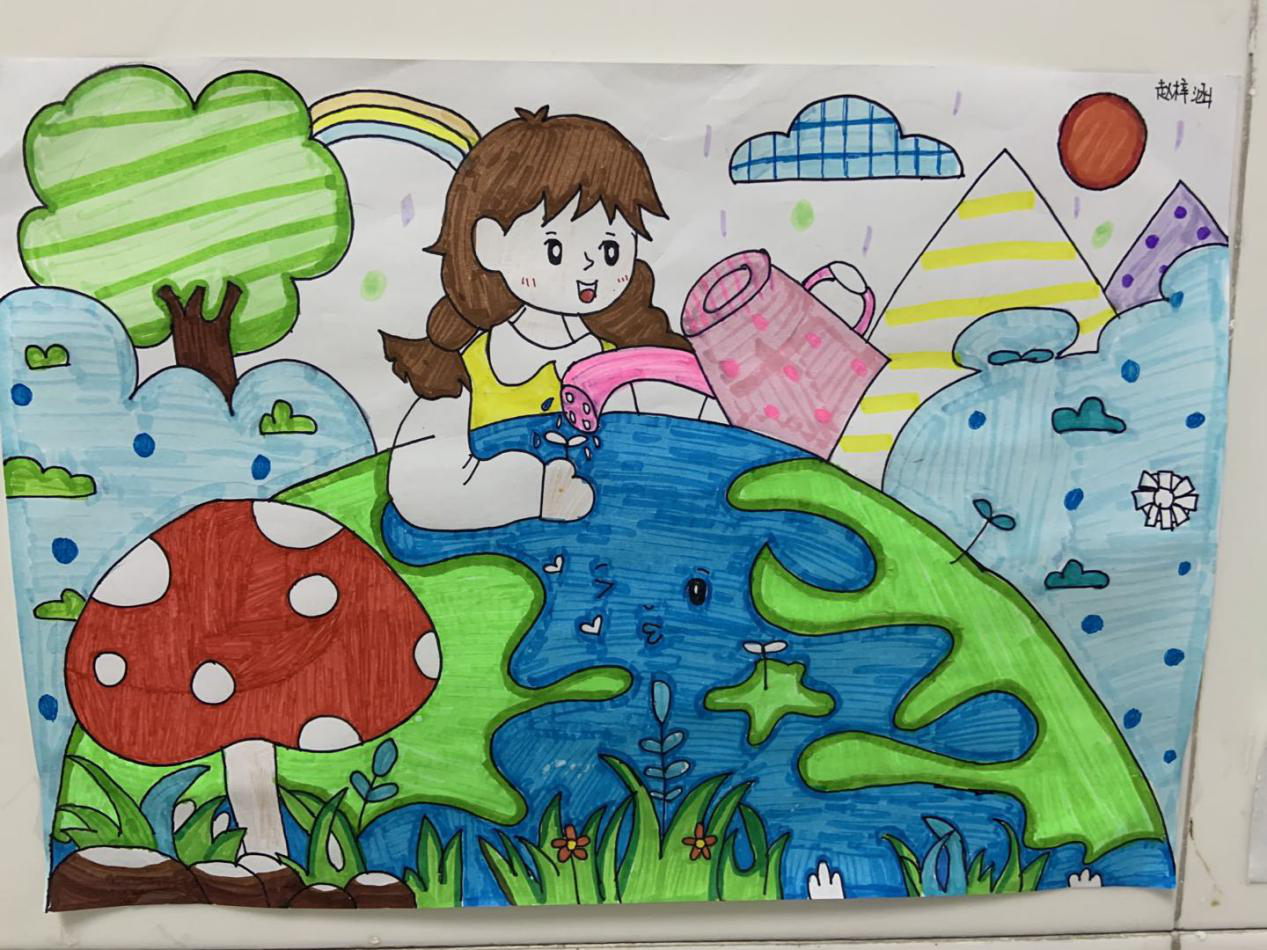 保护环境,做地球小卫士——市第五初级中学举行环境保护主题手抄报