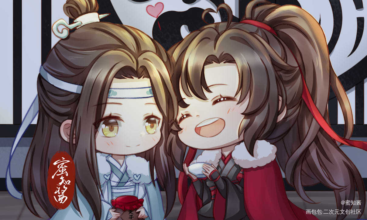 魔道贺年图&同款diy场景开源_魔道祖师魔道祖师q版忘羡蓝景仪蓝思