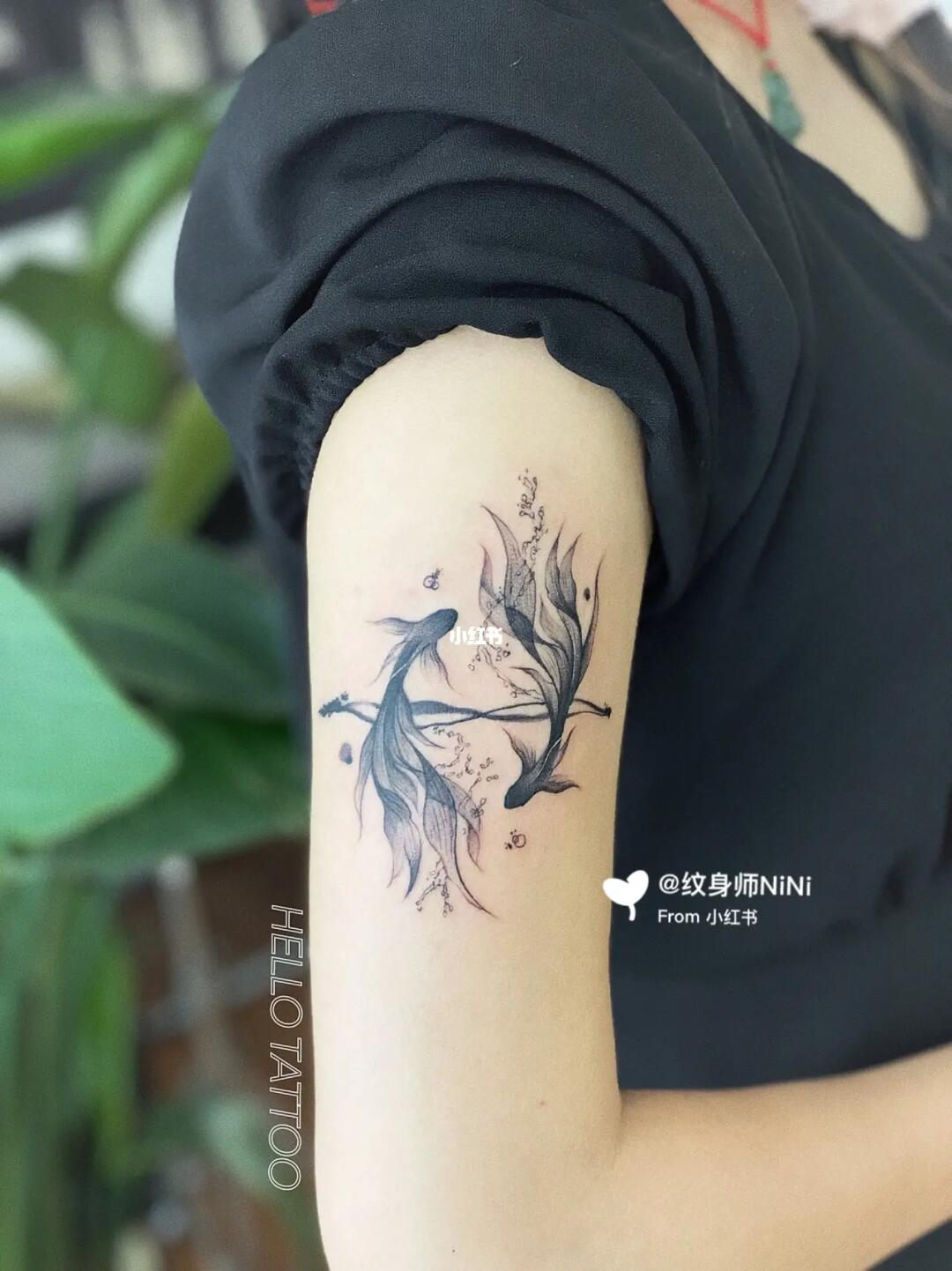 佛山纹身|小清新星座纹身图案分享91双鱼座